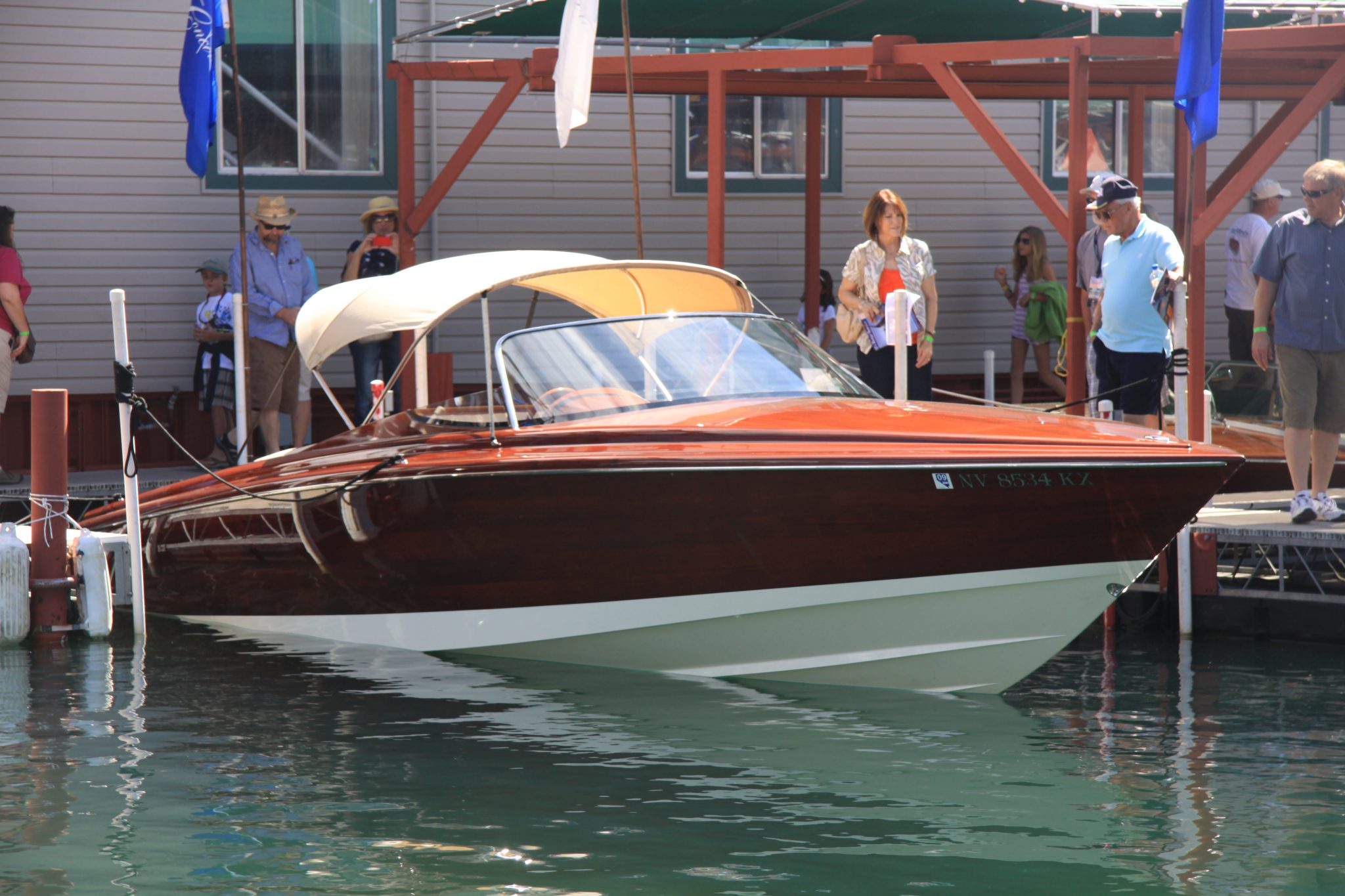 Bimini top up while docked