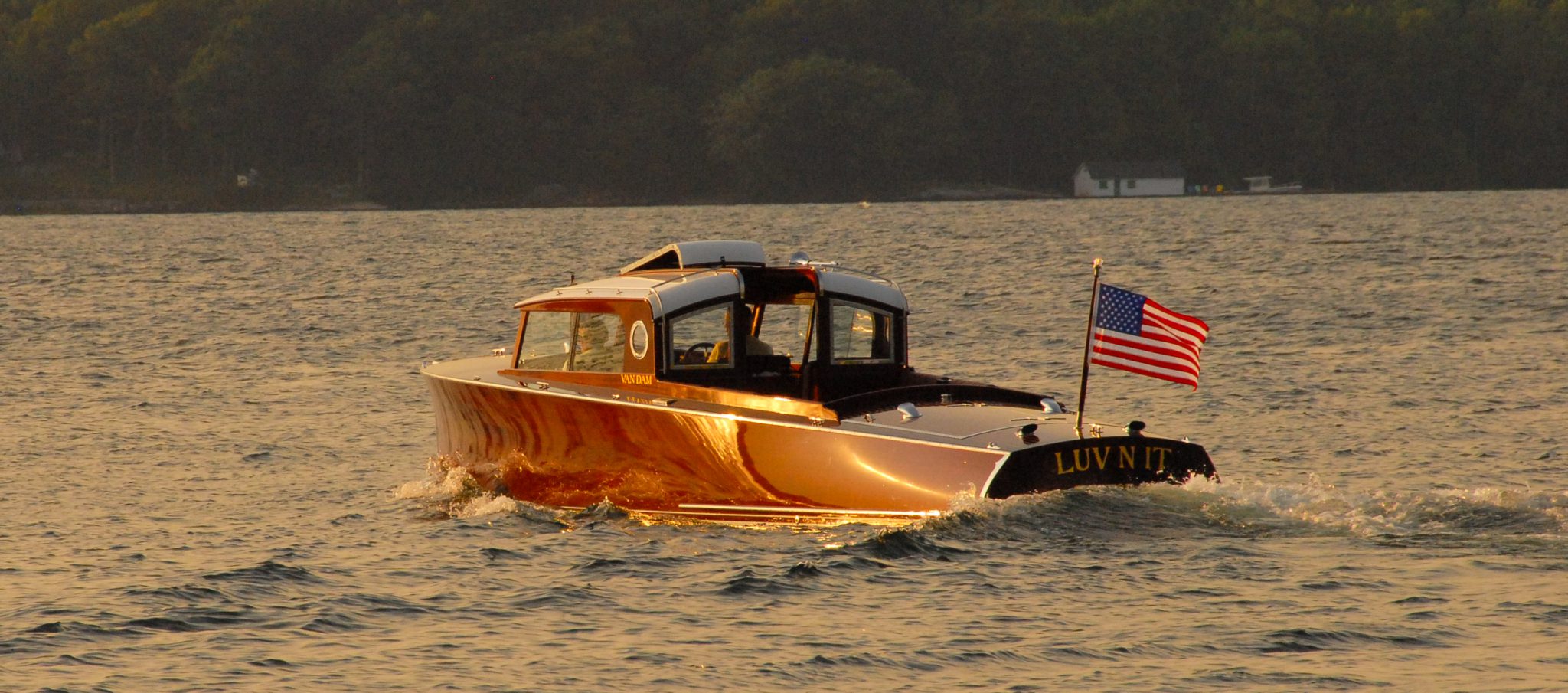 Luv N It enjoying a cruise at dusk