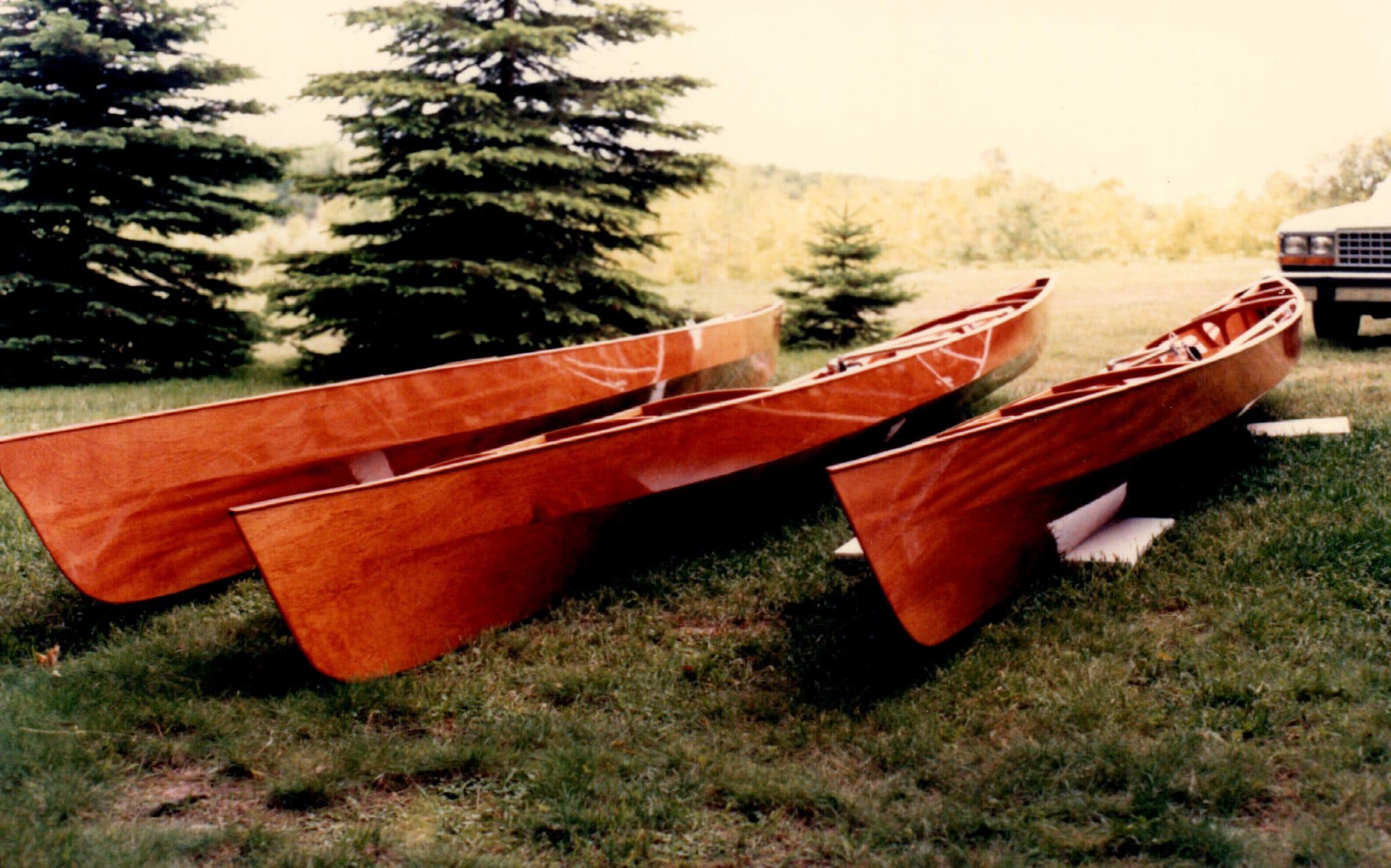 Gorgeous mahogany pulling boats