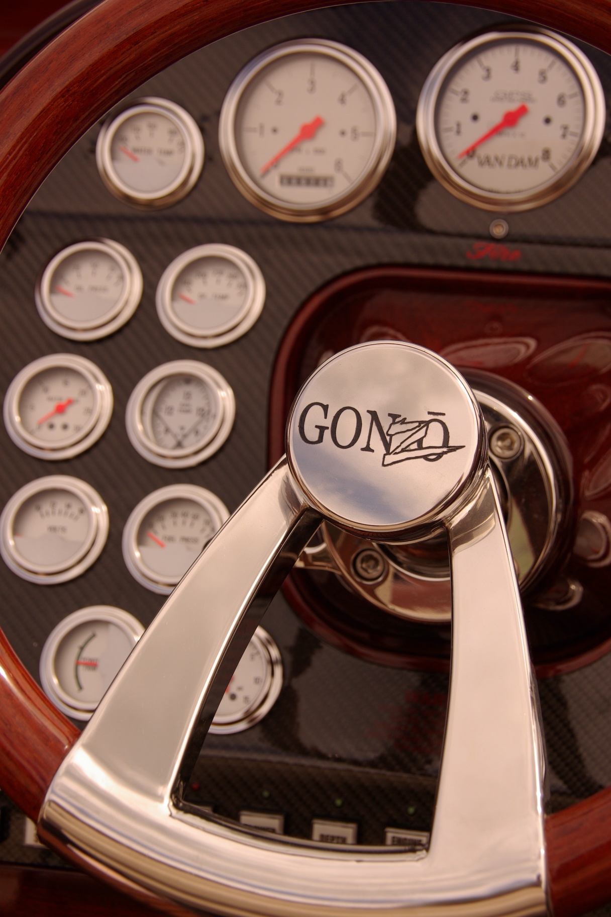 Gonzo's hand-crafted steering wheel